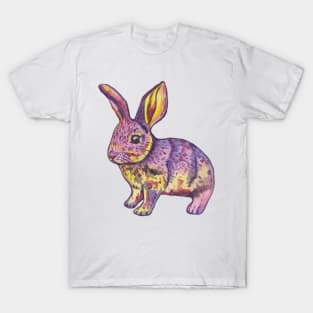 Colorful pink yellow watercolor bunny T-Shirt